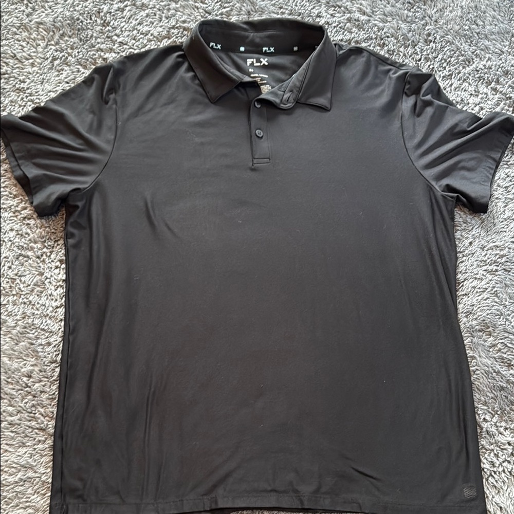 Sleek Black Polo Shirt with Moisture-Wicking Fabric